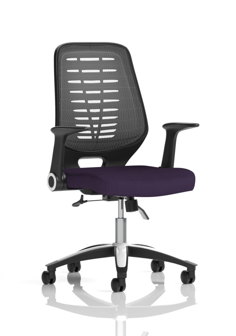 PassPro Medium Mesh Back Task Operator Office Chair with Arms - Image 42