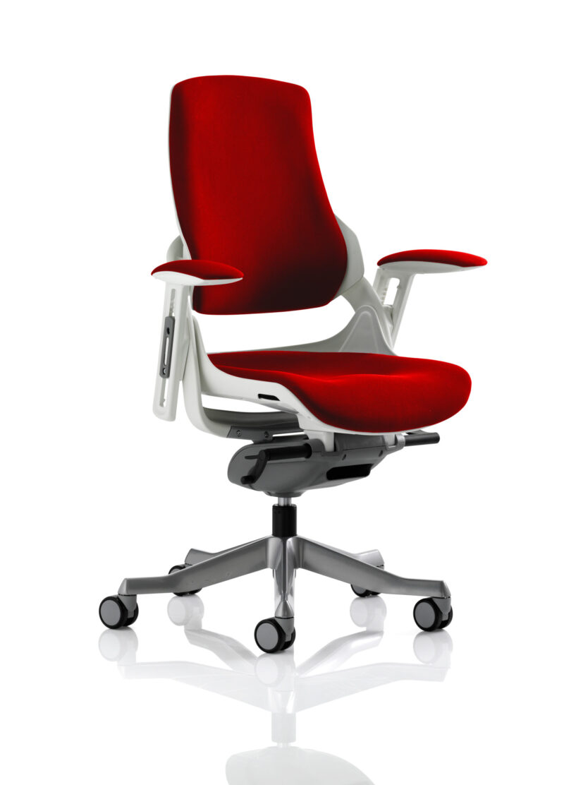 Pure High Back White Shell Executive Office Chair with Arms - Image 50