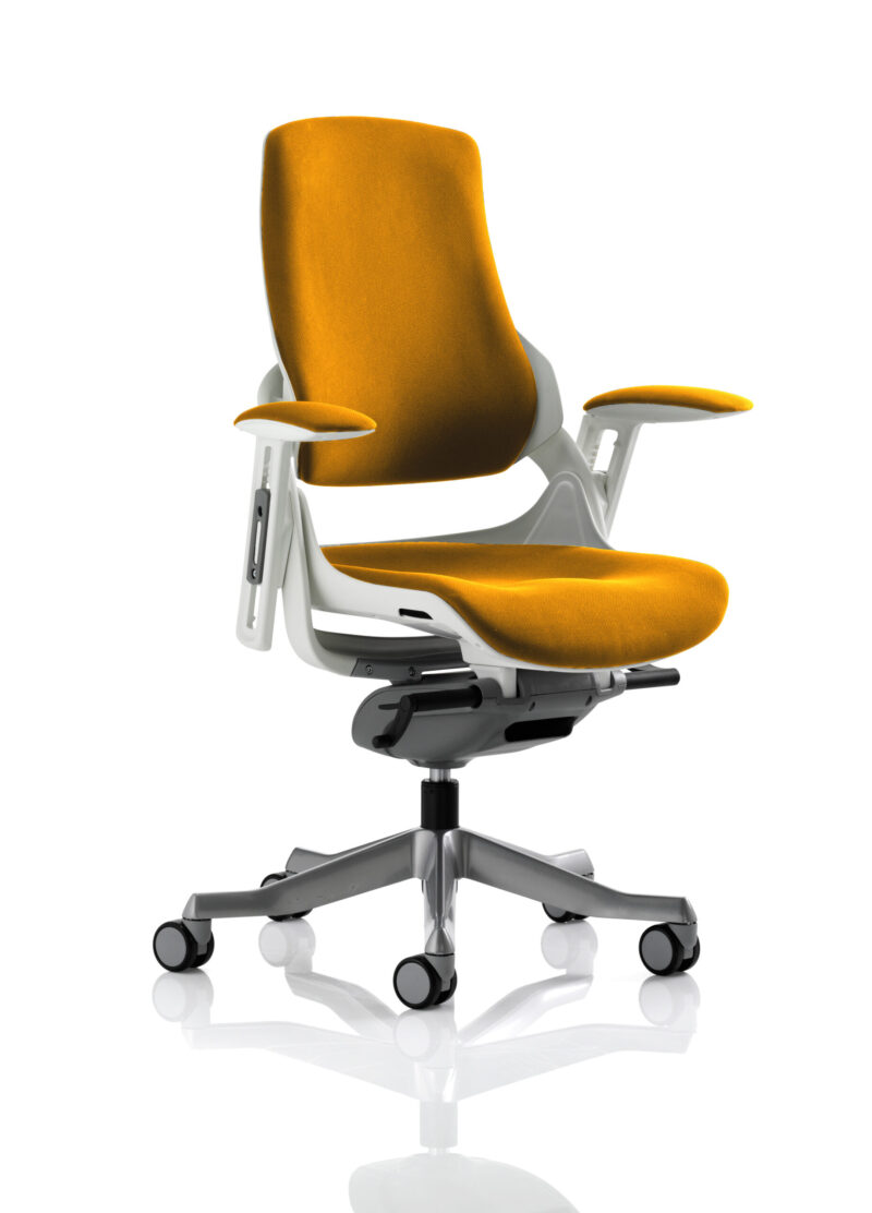 Pure High Back White Shell Executive Office Chair with Arms - Image 54
