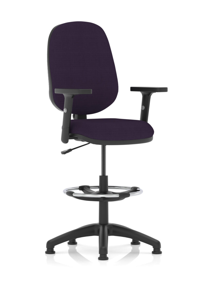 Nova Plus I Medium Back Task Operator Office Chair with Hi Rise Draughtsman Kit - Image 25
