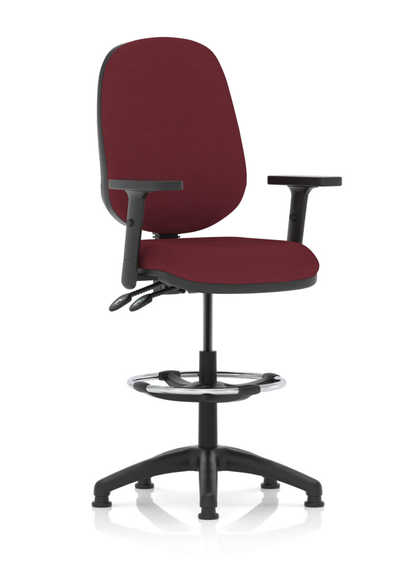 Nova Plus II Task Operator Office Chair with Hi Rise Draughtsman Kit - Image 30
