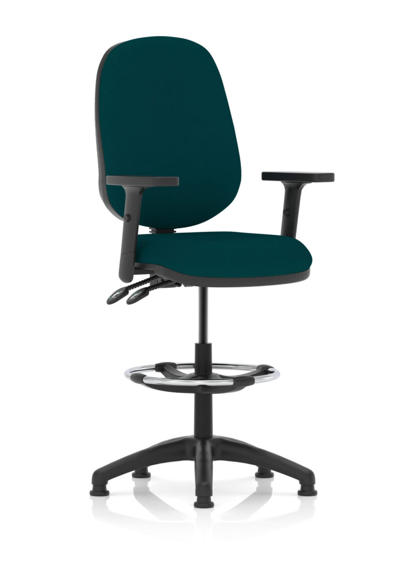 Nova Plus II Task Operator Office Chair with Hi Rise Draughtsman Kit - Image 33