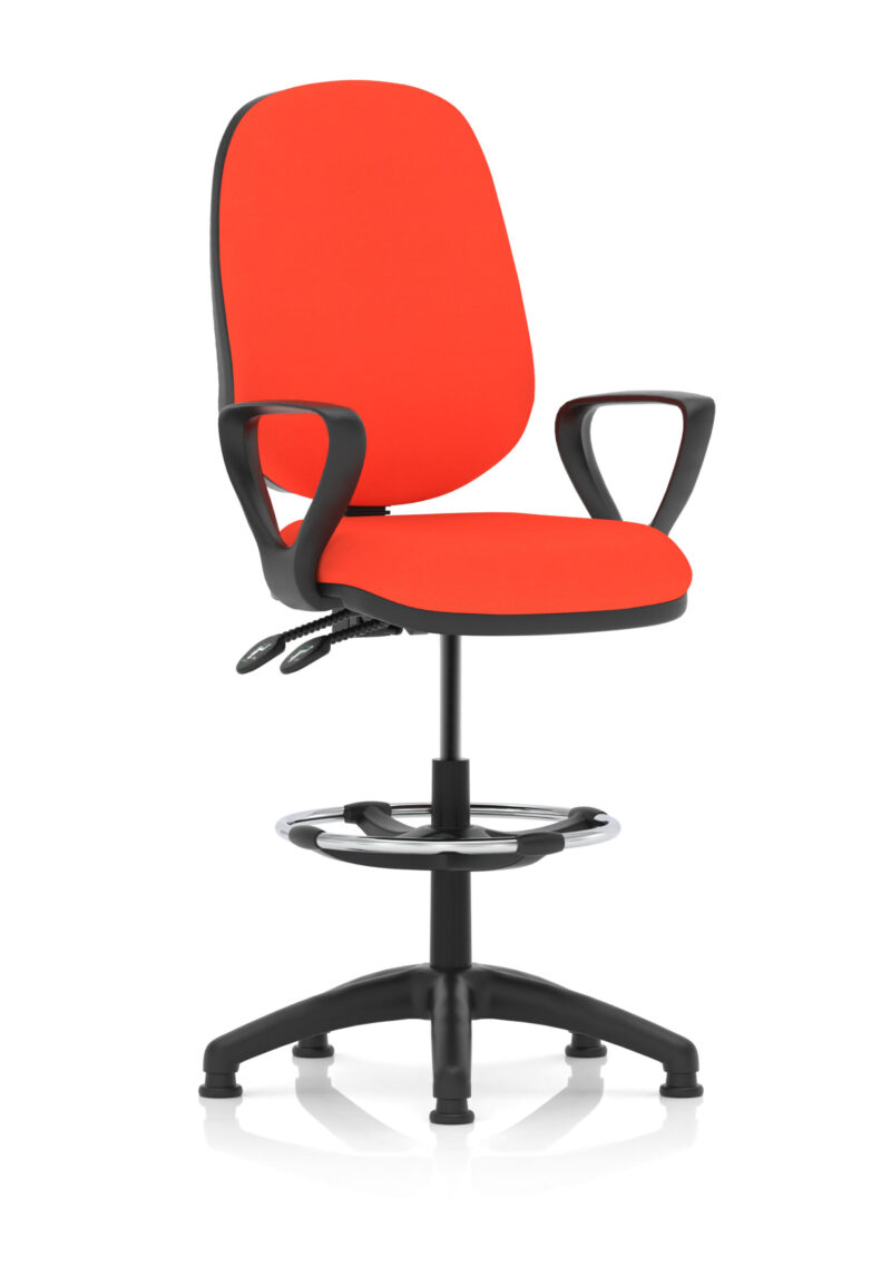 Nova Plus II Task Operator Office Chair with Hi Rise Draughtsman Kit - Image 23