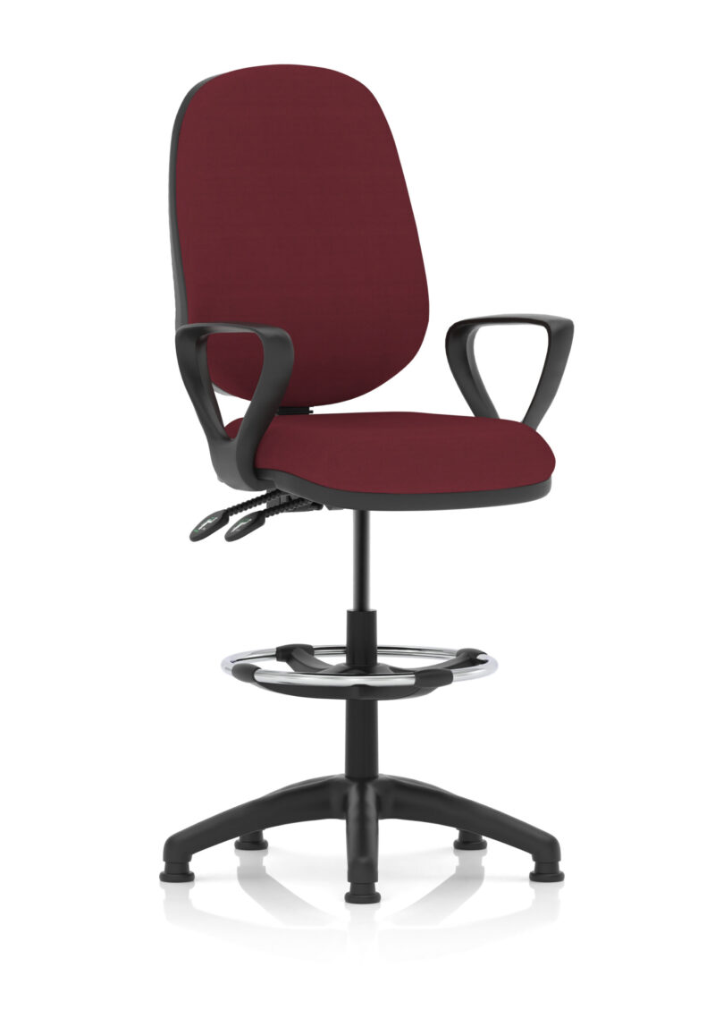 Nova Plus II Task Operator Office Chair with Hi Rise Draughtsman Kit - Image 29