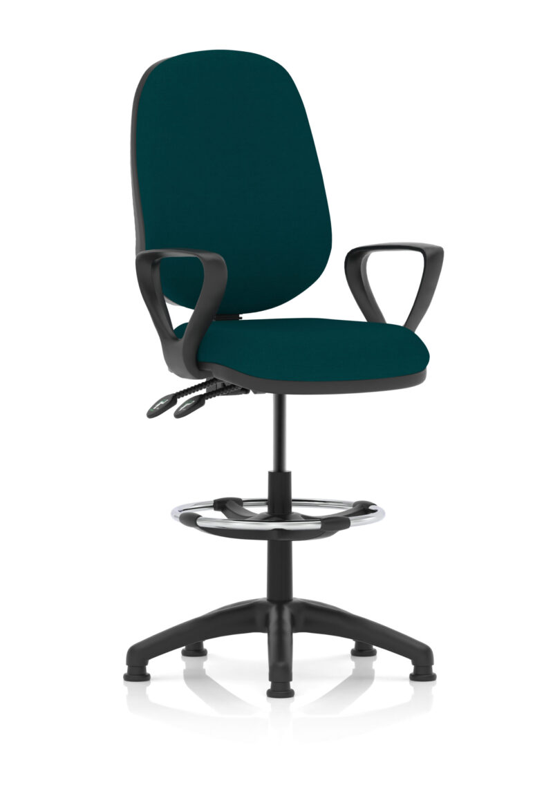 Nova Plus II Task Operator Office Chair with Hi Rise Draughtsman Kit - Image 32