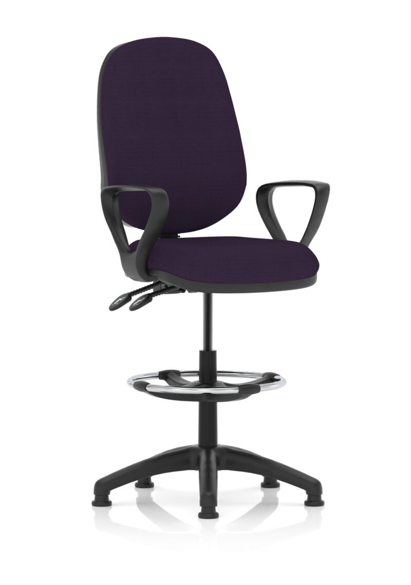 Nova Plus II Task Operator Office Chair with Hi Rise Draughtsman Kit - Image 35