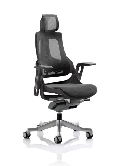 Pure High Back Black Shell Executive Office Chair with Arms