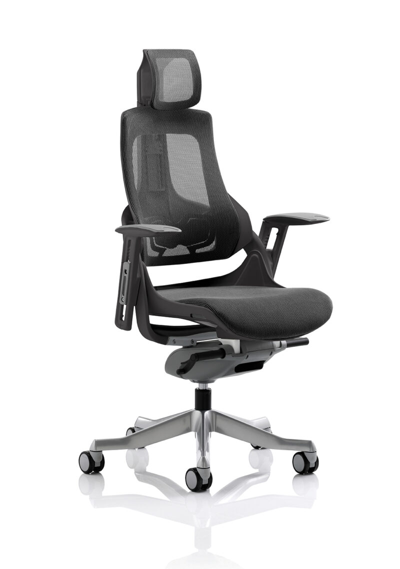Pure High Back Black Shell Executive Office Chair with Arms