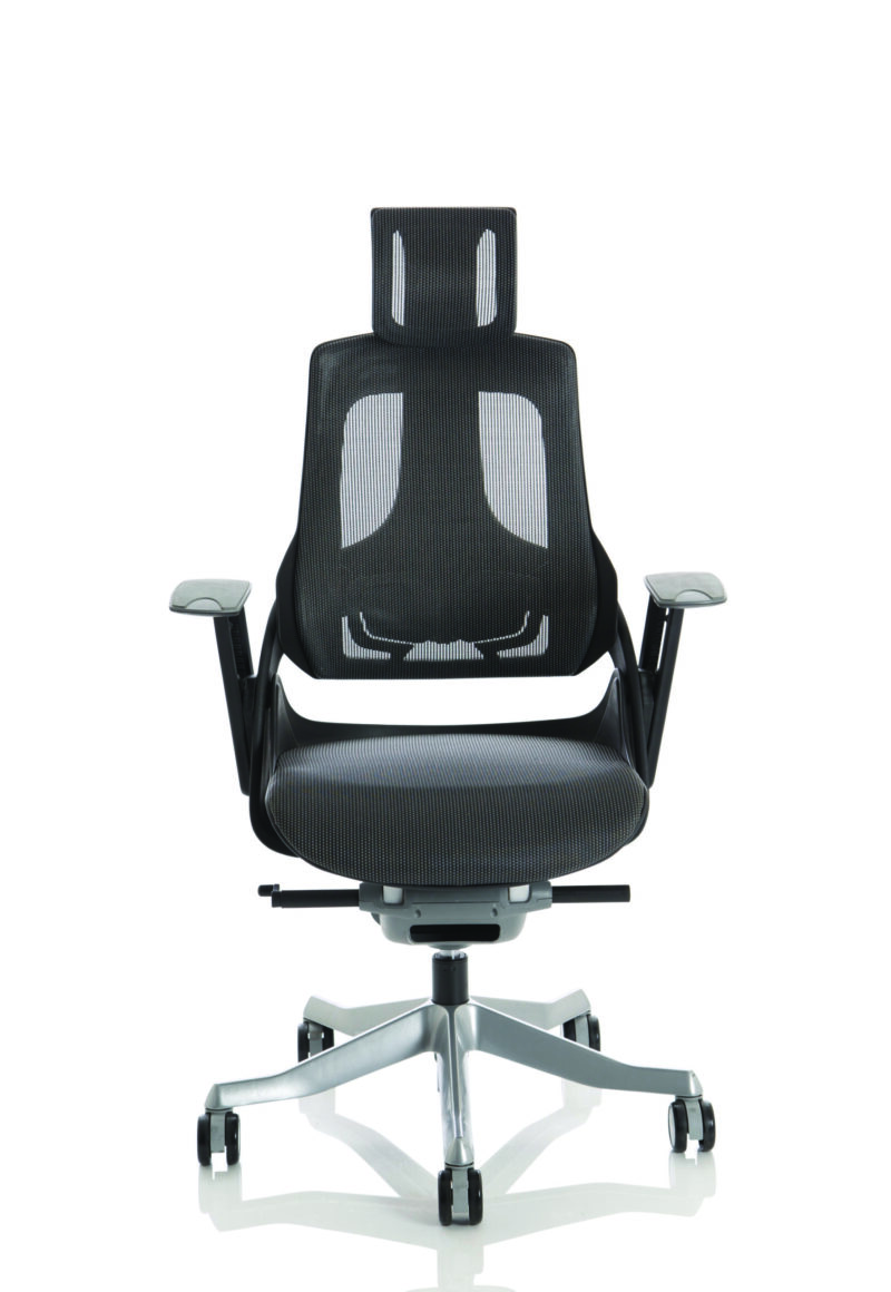Pure High Back Black Shell Executive Office Chair with Arms - Image 2