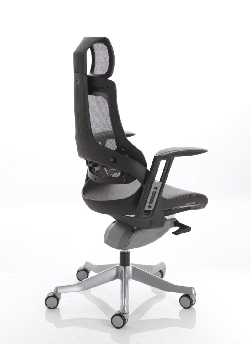Pure High Back Black Shell Executive Office Chair with Arms - Image 4