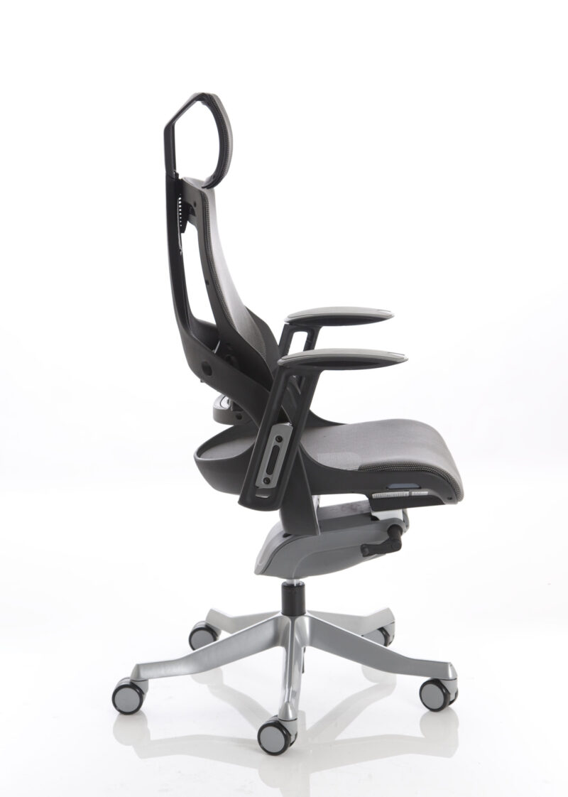 Pure High Back Black Shell Executive Office Chair with Arms - Image 5