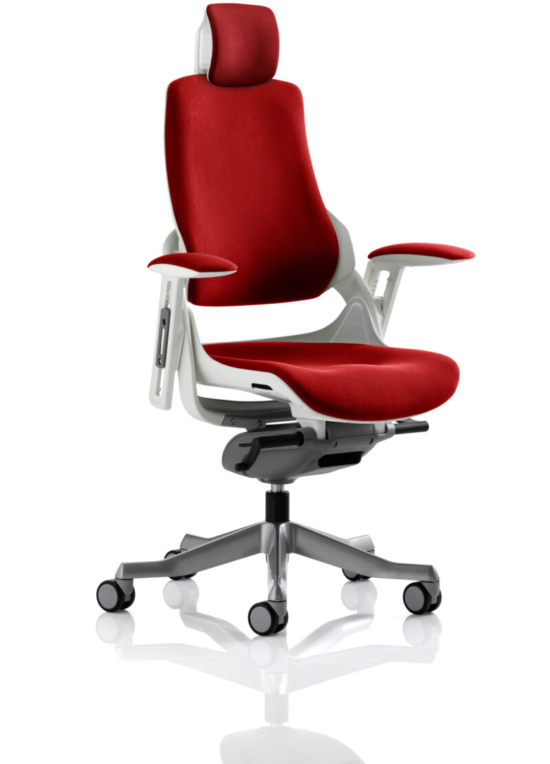 Pure High Back White Shell Executive Office Chair with Arms - Image 67
