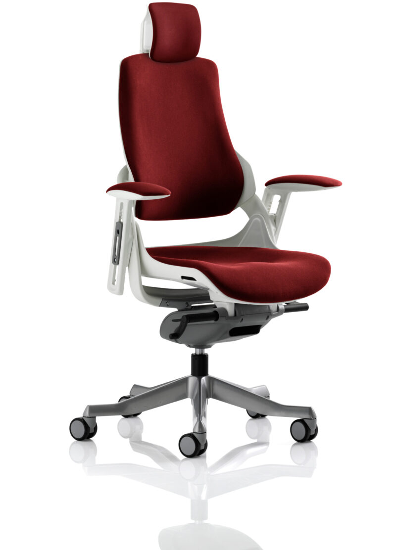 Pure High Back White Shell Executive Office Chair with Arms - Image 68
