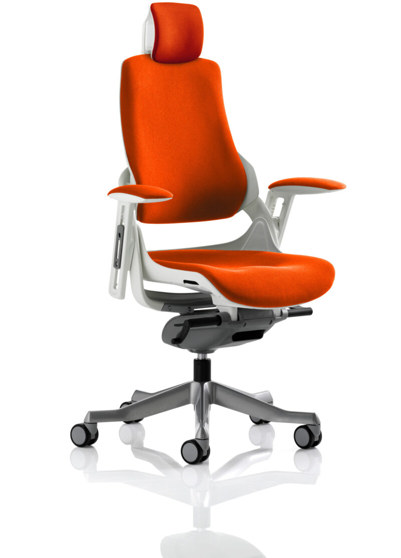 Pure High Back White Shell Executive Office Chair with Arms - Image 69