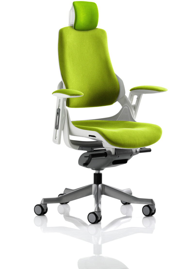 Pure High Back White Shell Executive Office Chair with Arms - Image 70
