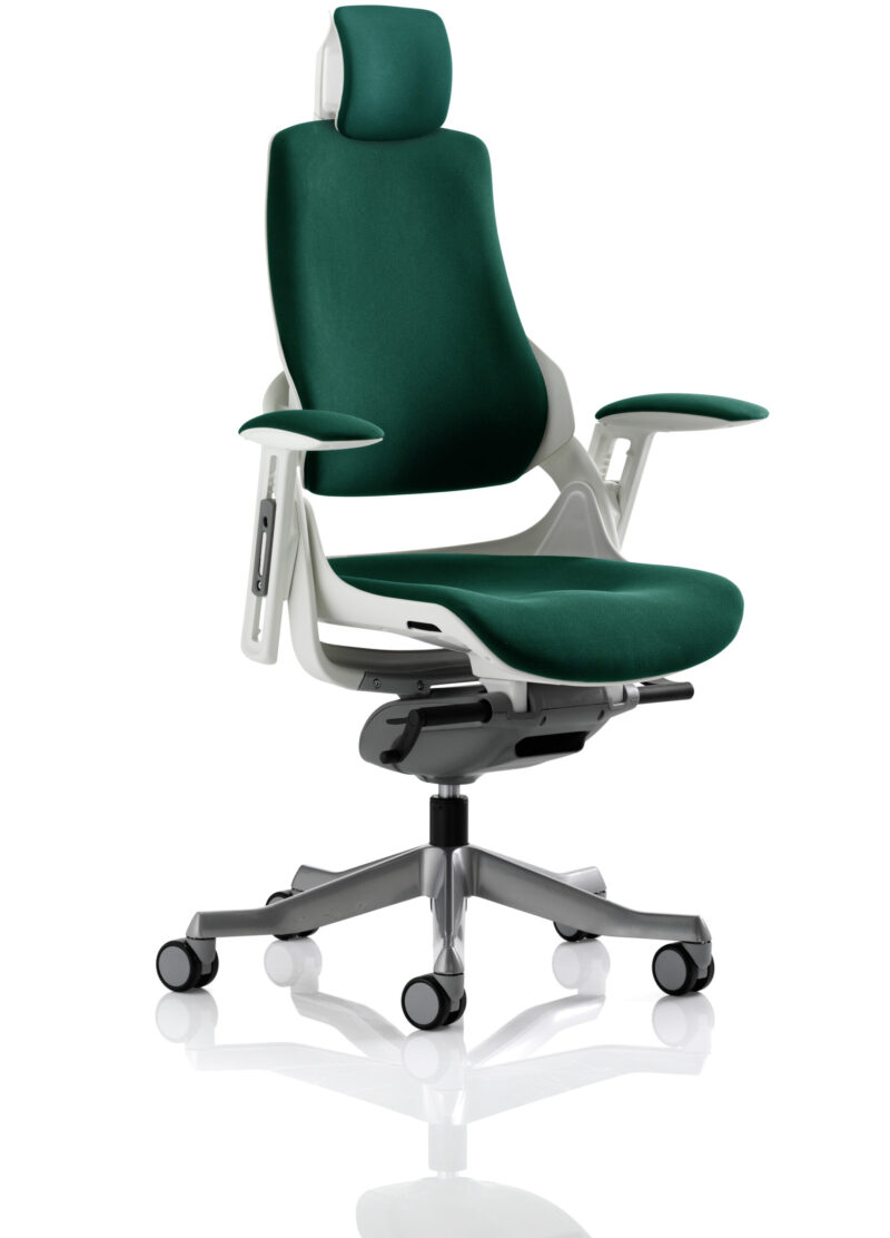 Pure High Back White Shell Executive Office Chair with Arms - Image 71