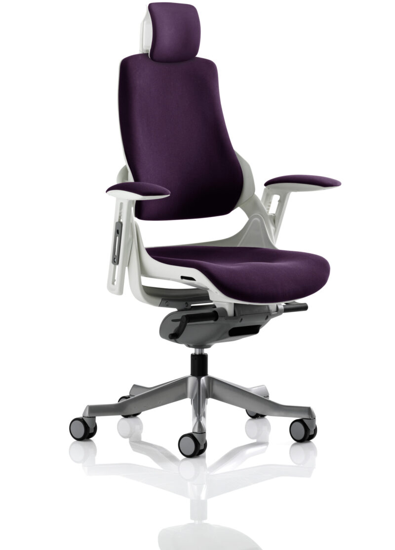 Pure High Back White Shell Executive Office Chair with Arms - Image 72