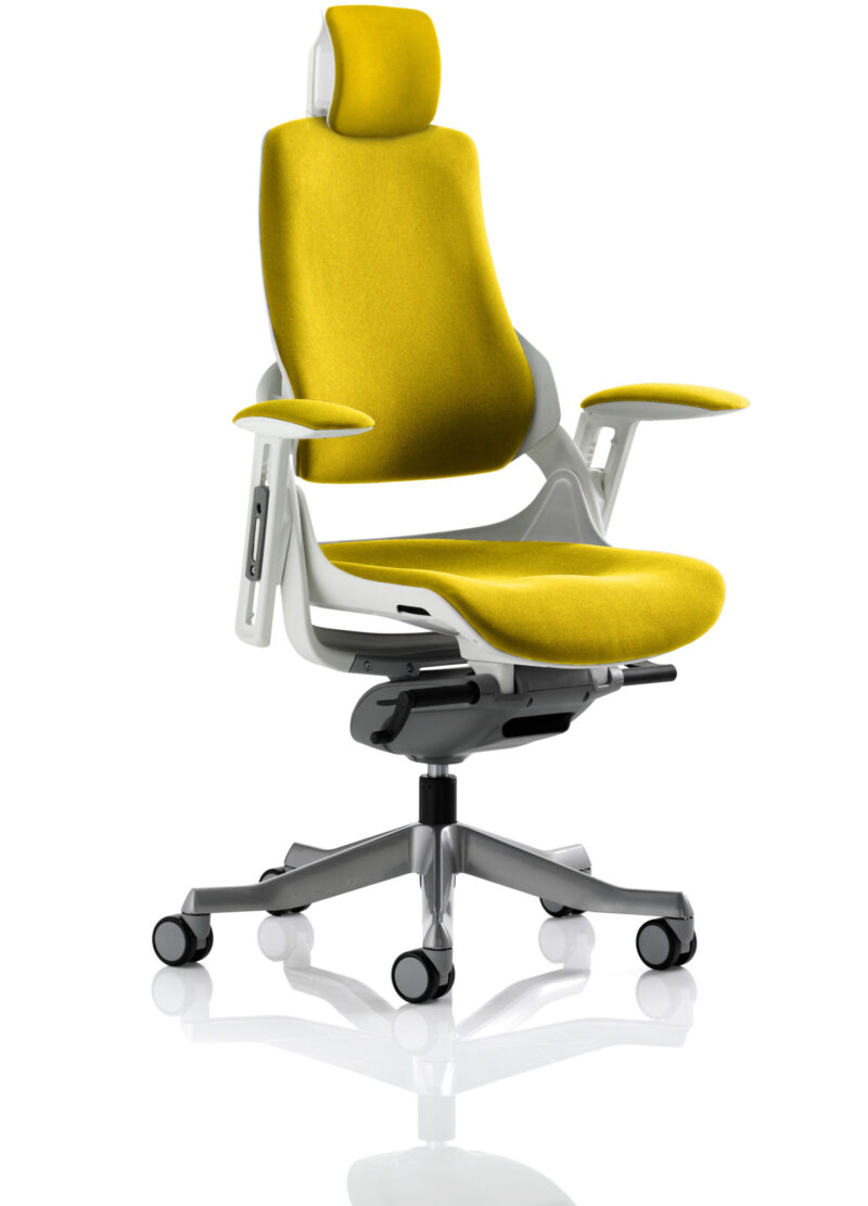 Pure High Back White Shell Executive Office Chair with Arms - Image 74