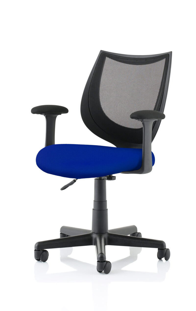 Monarch Medium Back Black Mesh Task Operator Office Chair With Arms - Image 11