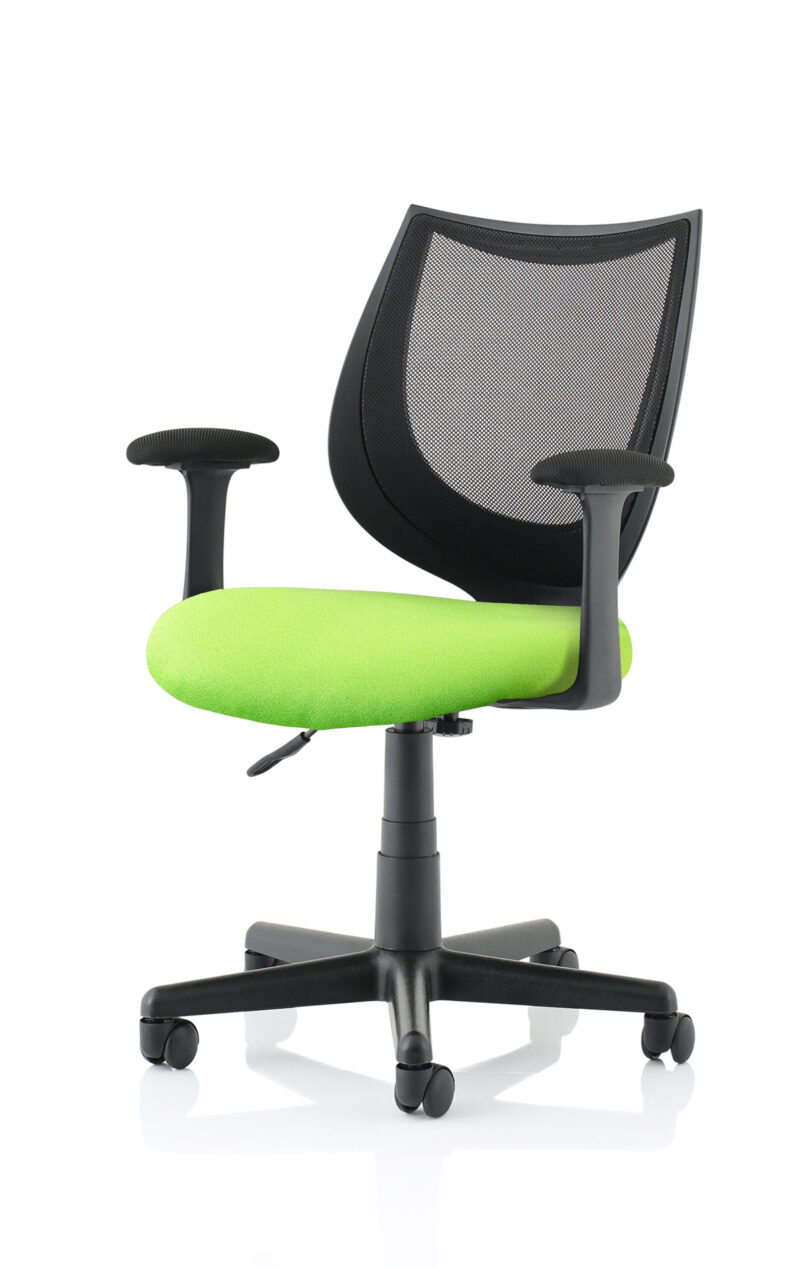 Monarch Medium Back Black Mesh Task Operator Office Chair With Arms - Image 10
