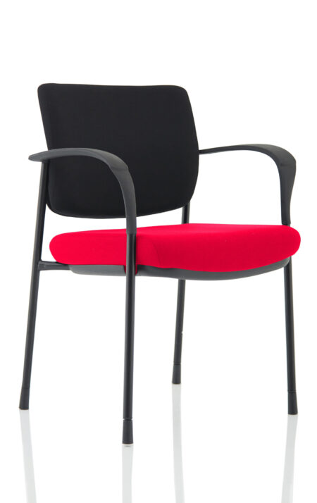 Cambridge Deluxe Medium Back Stacking Visitor Office Chair with Arms