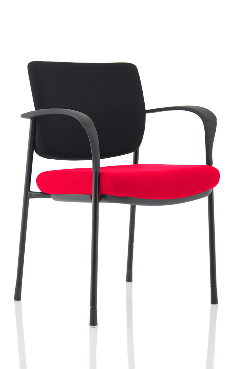 Cambridge Deluxe Medium Back Stacking Visitor Office Chair with Arms
