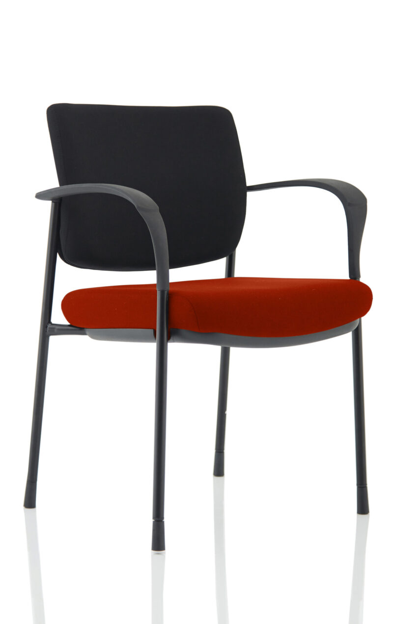 Cambridge Deluxe Medium Back Stacking Visitor Office Chair with Arms - Image 2
