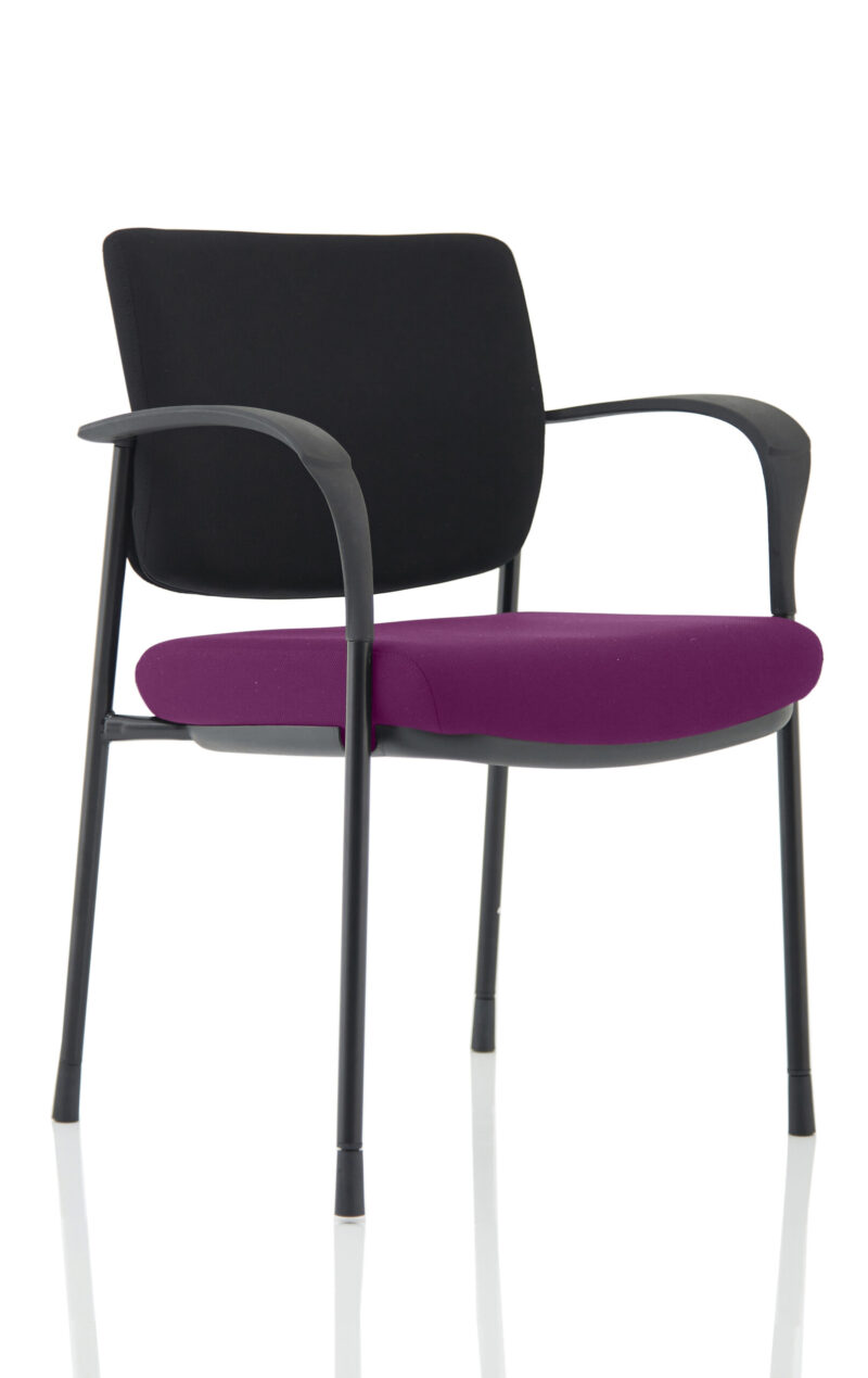 Cambridge Deluxe Medium Back Stacking Visitor Office Chair with Arms - Image 8