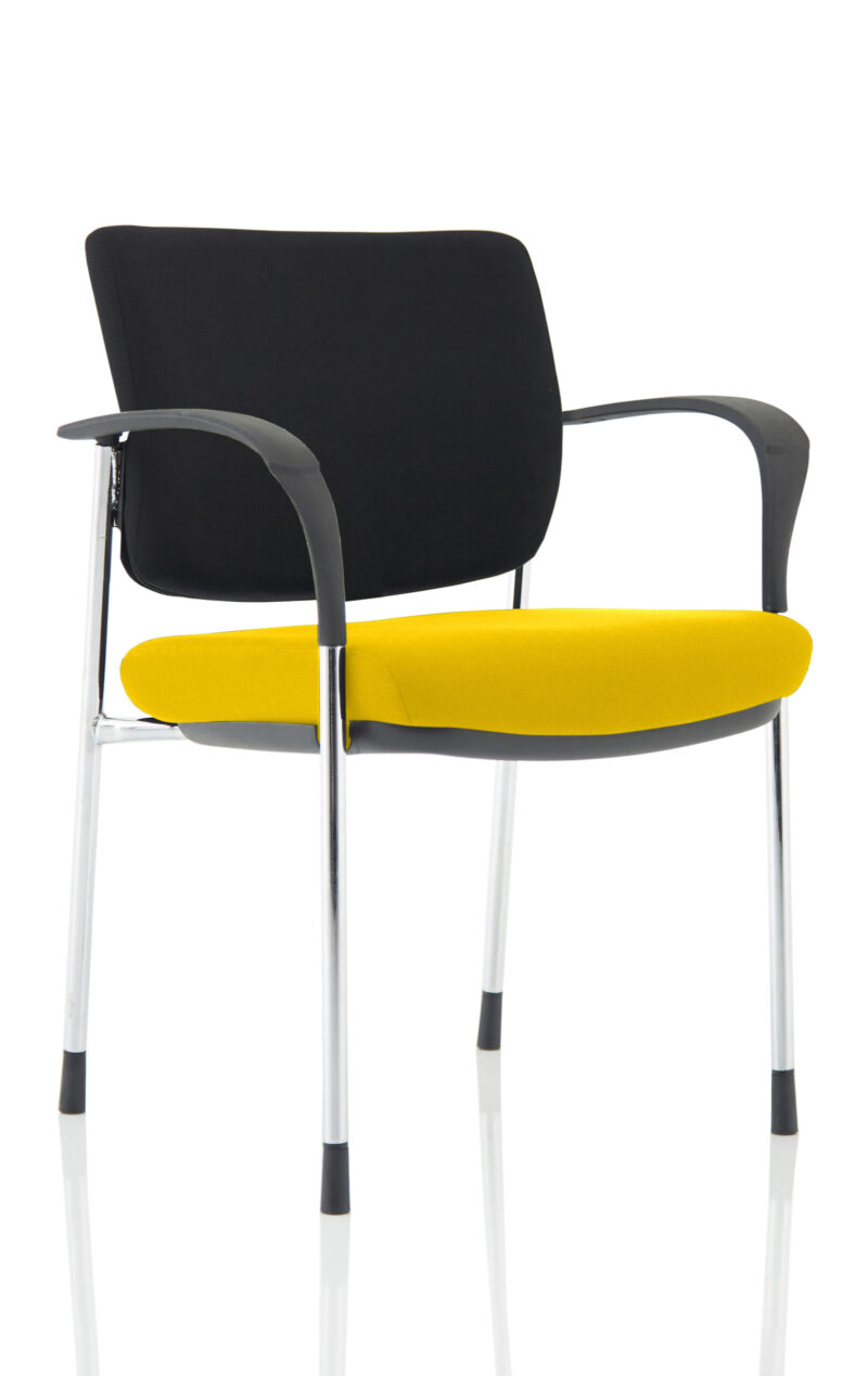 Cambridge Deluxe Medium Back Stacking Visitor Office Chair with Arms - Image 13