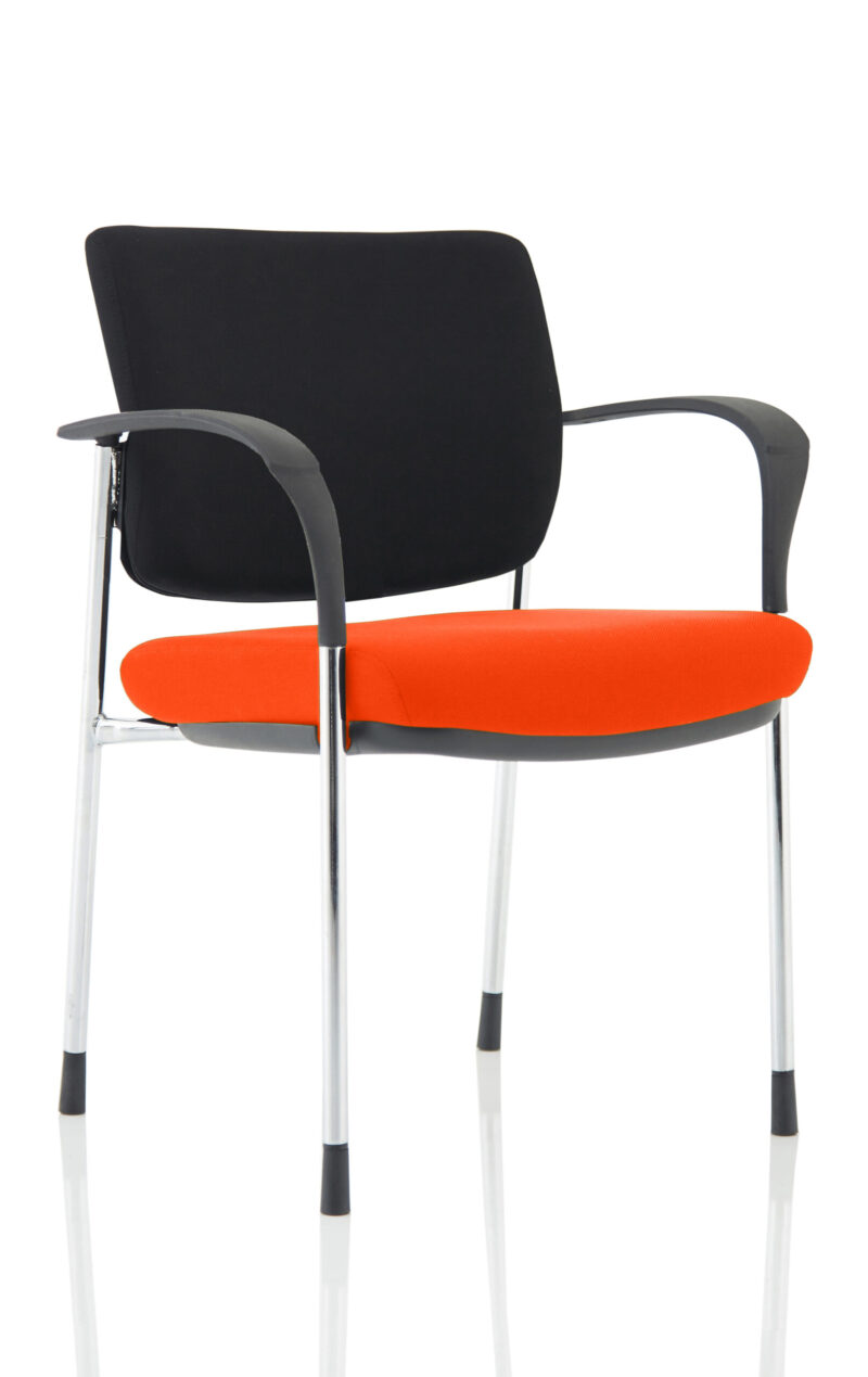 Cambridge Deluxe Medium Back Stacking Visitor Office Chair with Arms - Image 15