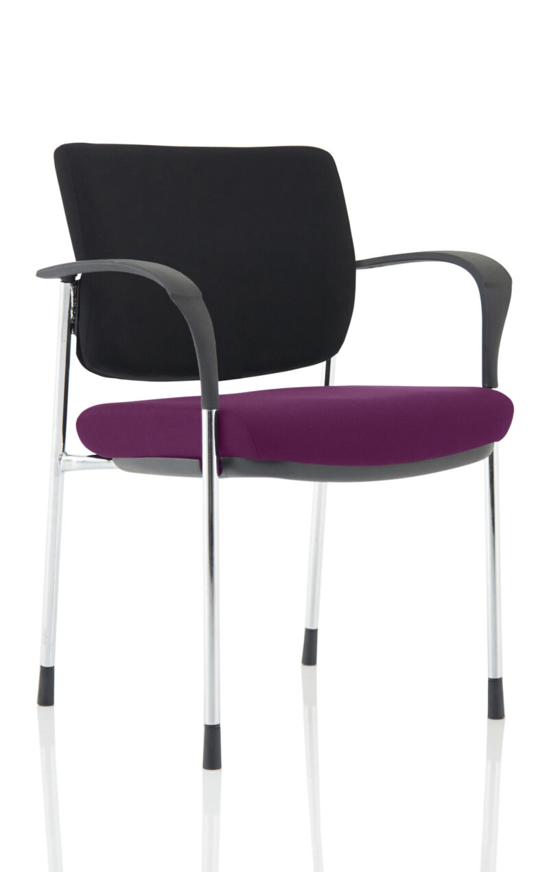 Cambridge Deluxe Medium Back Stacking Visitor Office Chair with Arms - Image 16