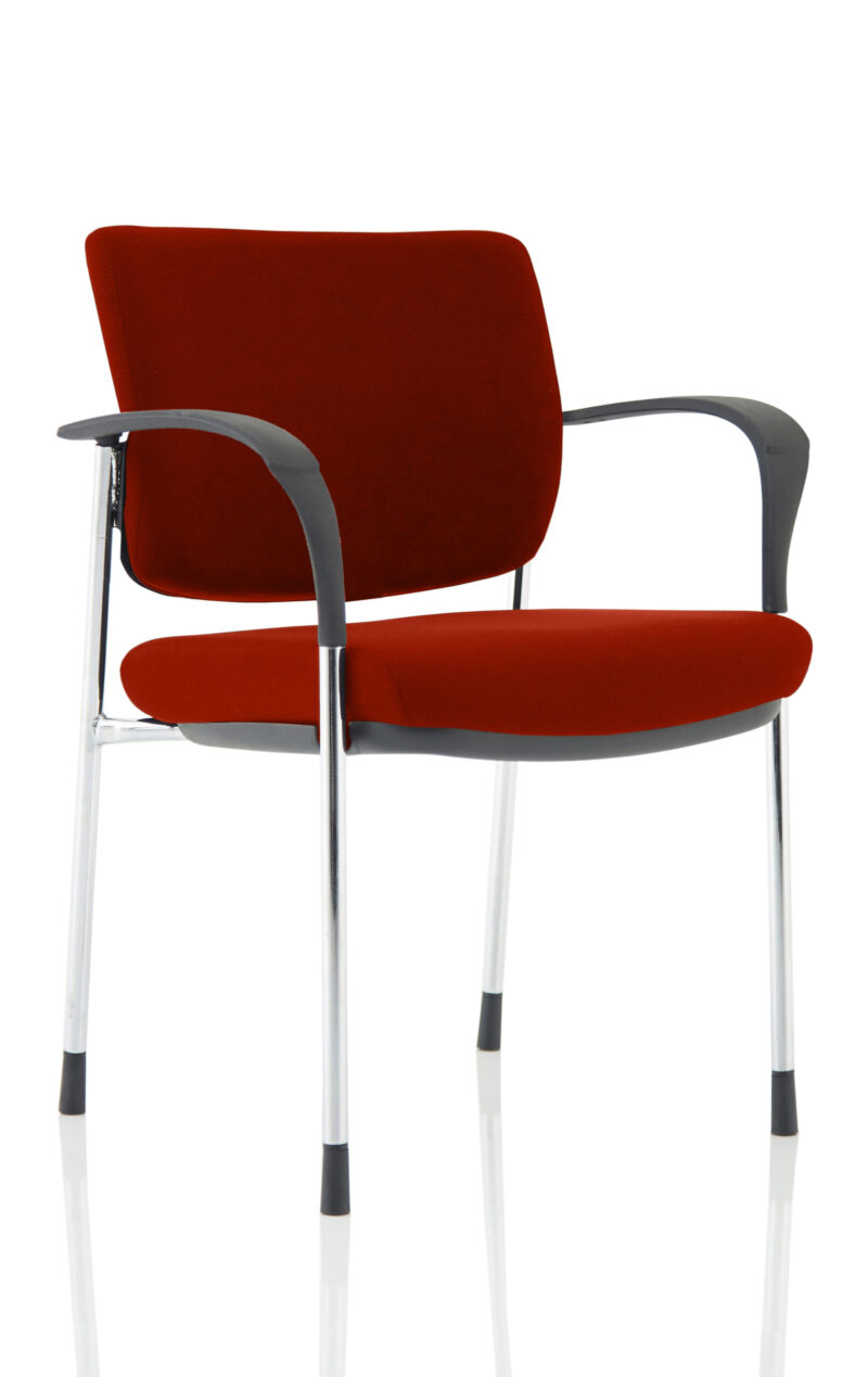 Cambridge Deluxe Medium Back Stacking Visitor Office Chair with Arms - Image 26