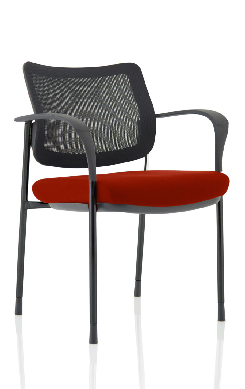 Cambridge Deluxe Medium Back Stacking Visitor Office Chair with Arms - Image 35