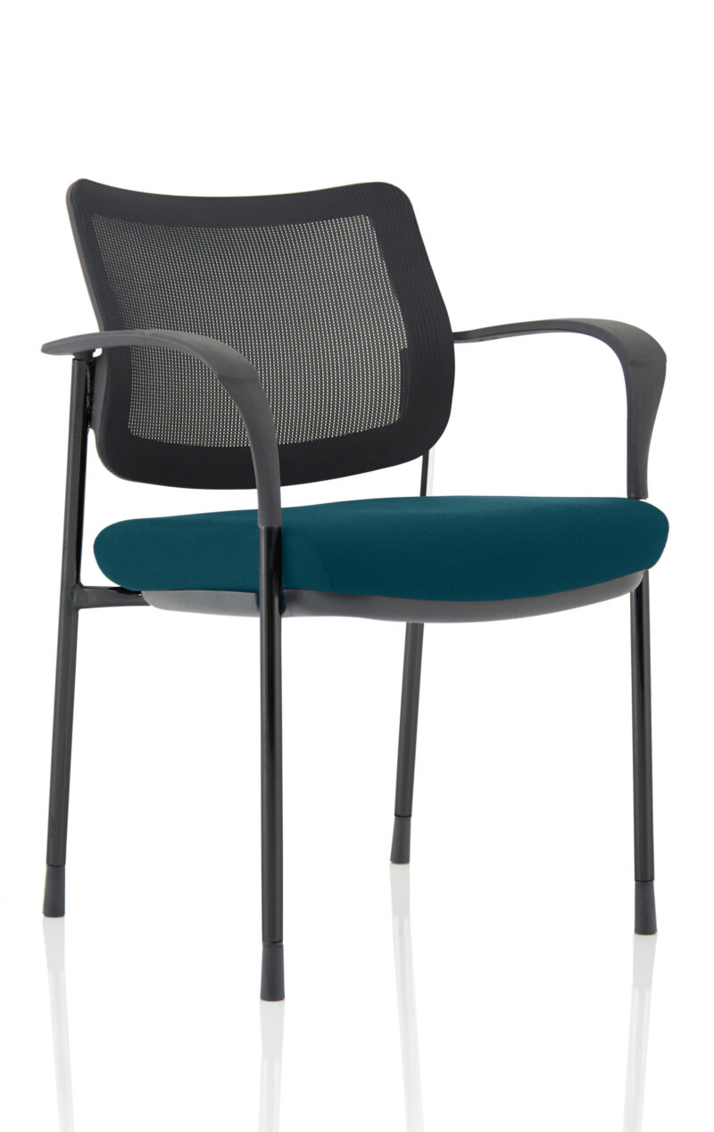 Cambridge Deluxe Medium Back Stacking Visitor Office Chair with Arms - Image 37