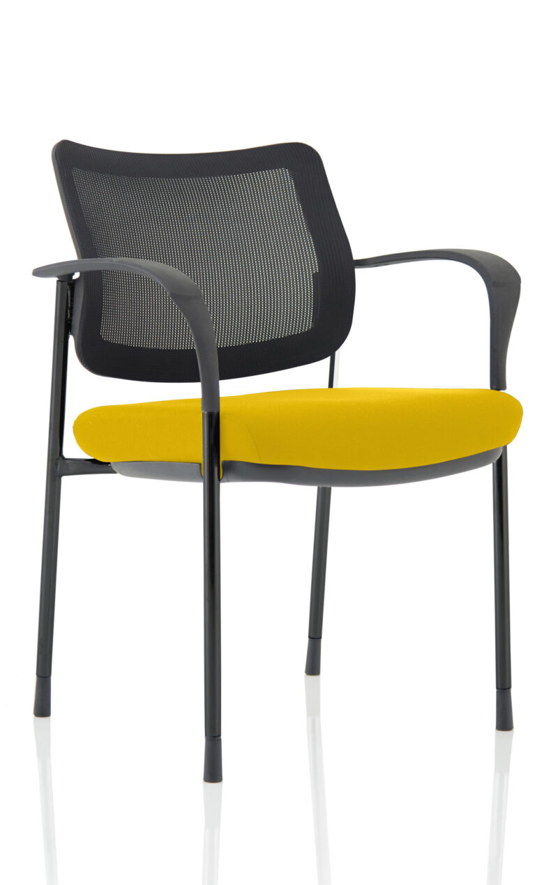 Cambridge Deluxe Medium Back Stacking Visitor Office Chair with Arms - Image 41