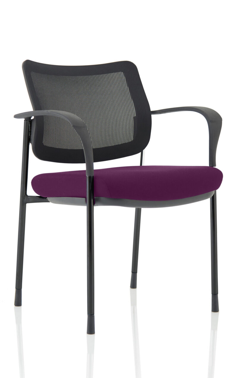 Cambridge Deluxe Medium Back Stacking Visitor Office Chair with Arms - Image 47