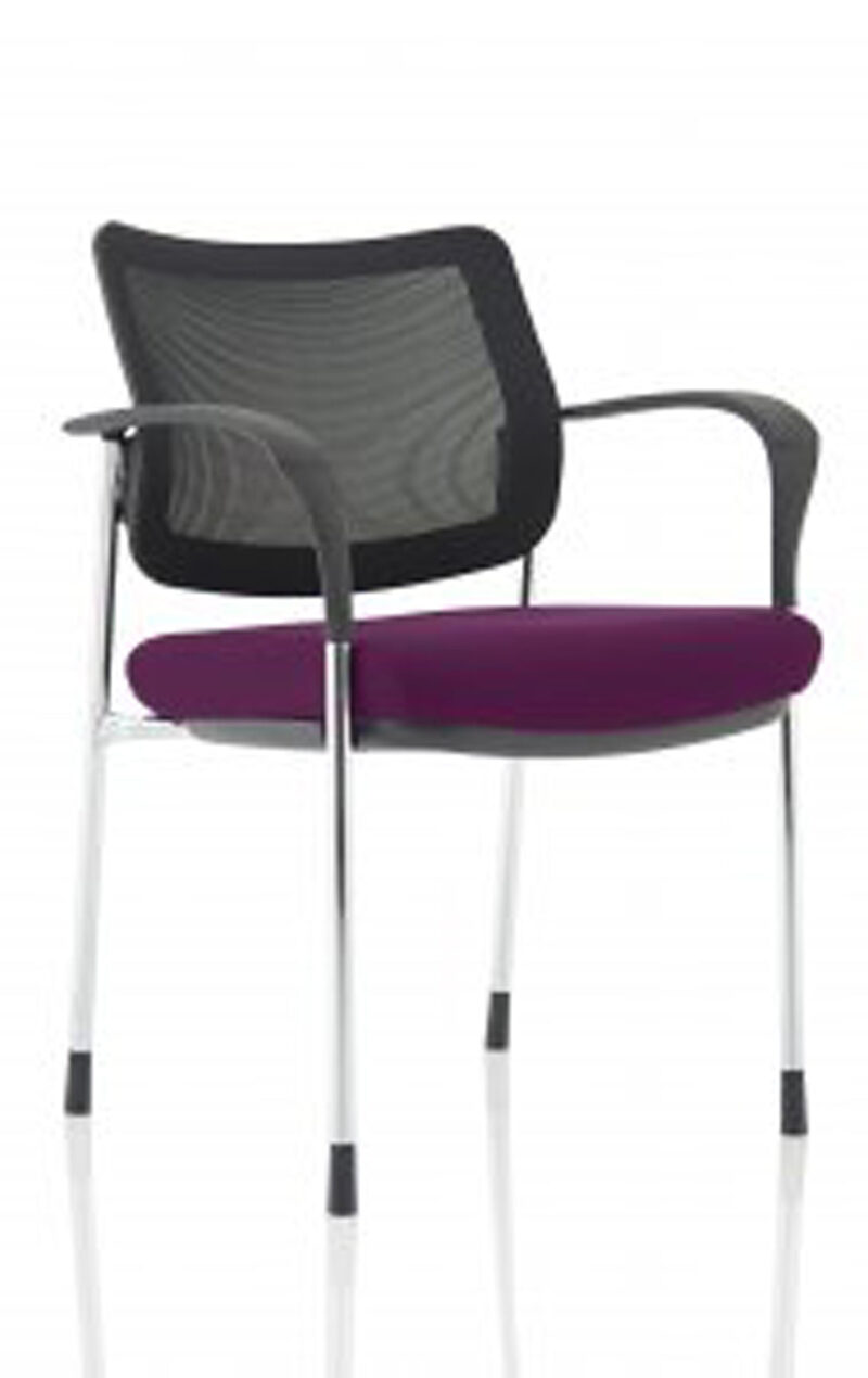 Cambridge Deluxe Medium Back Stacking Visitor Office Chair with Arms - Image 55