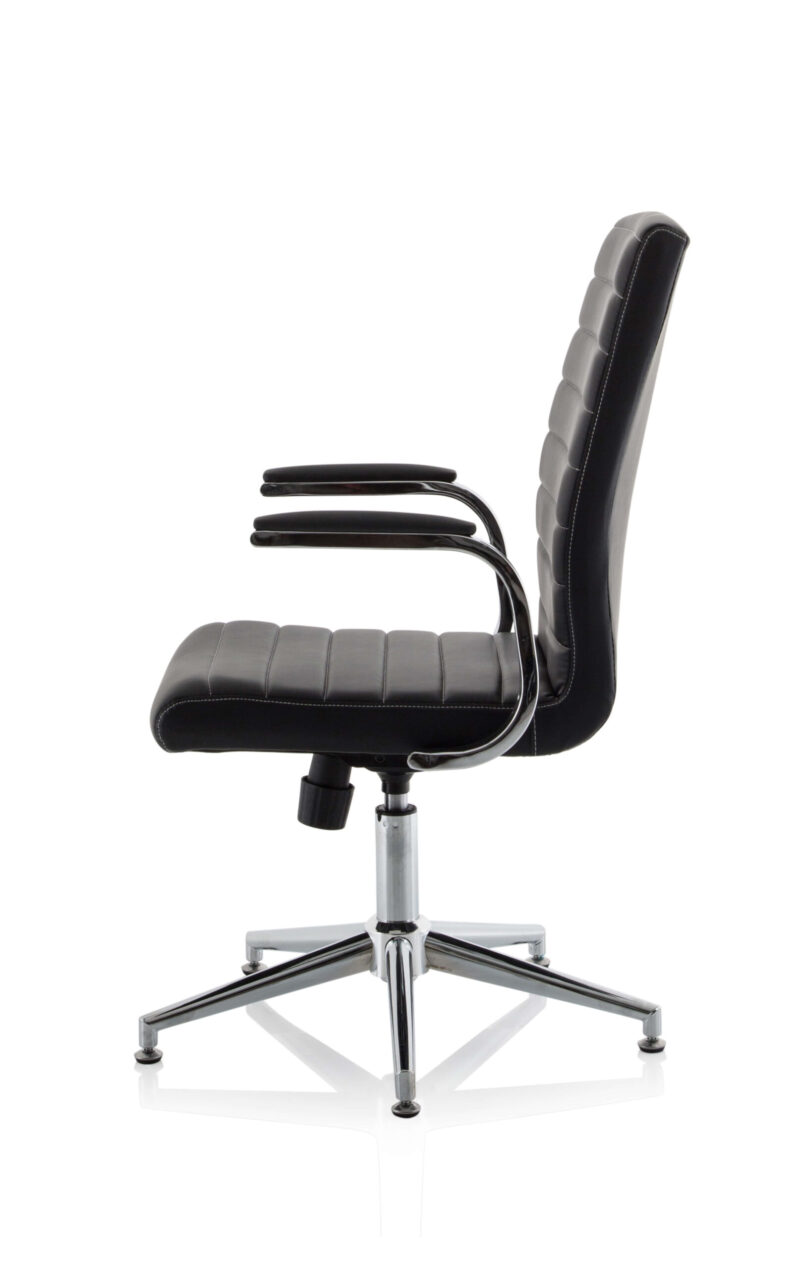 Cain Medium Back Leather Executive Office Chair with Arms - Image 11