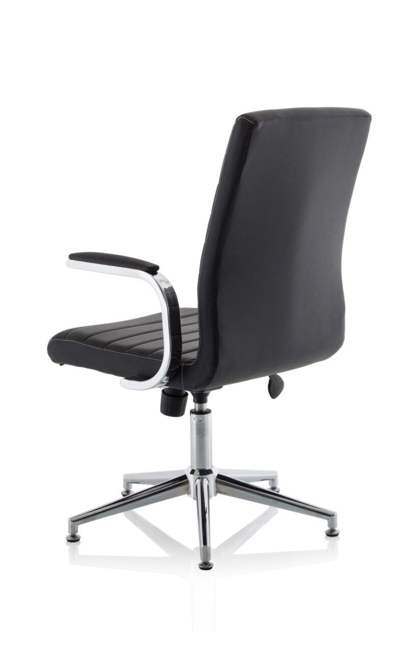 Cain Medium Back Leather Executive Office Chair with Arms - Image 12
