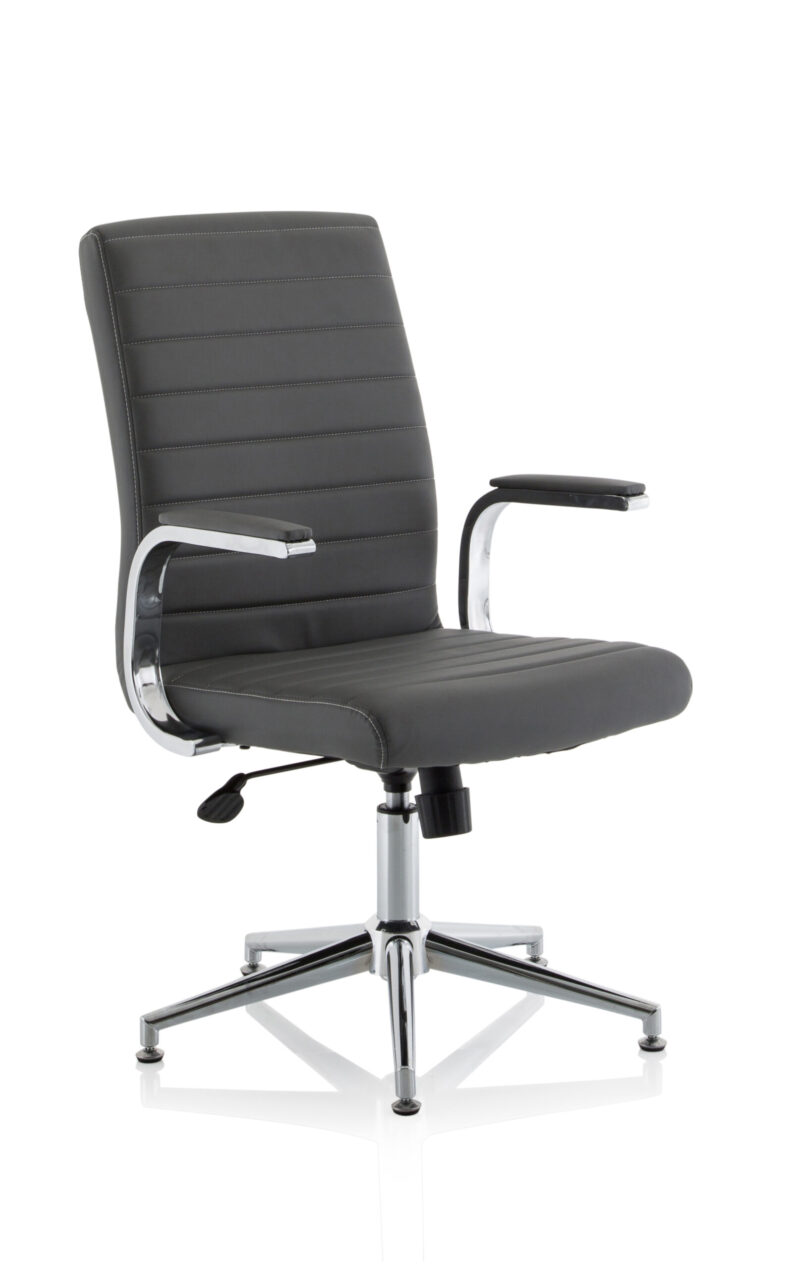 Cain Medium Back Leather Executive Office Chair with Arms - Image 44