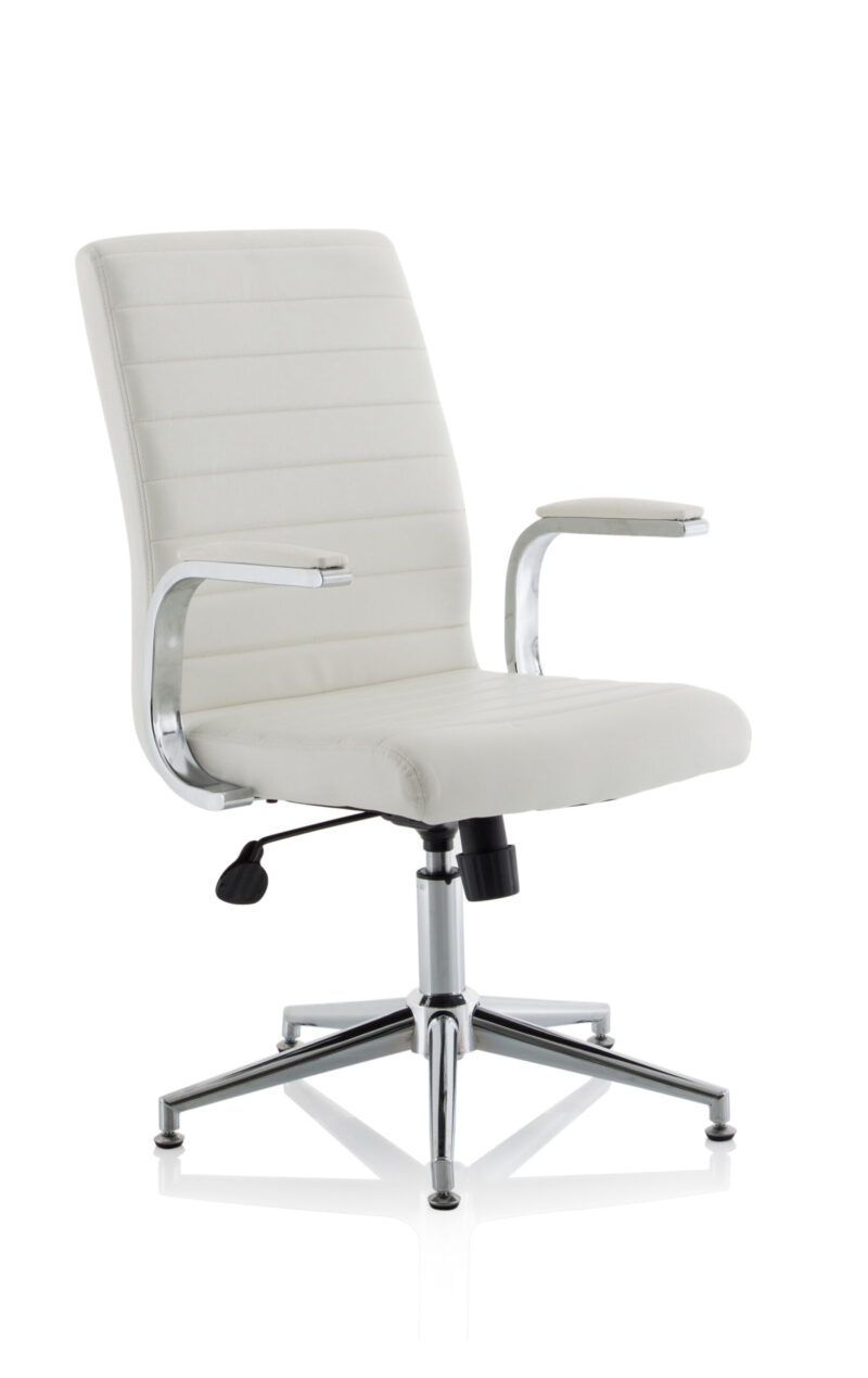 Cain Medium Back Leather Executive Office Chair with Arms - Image 20