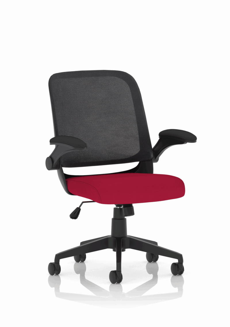 Team Task Operator Mesh Chair With Folding Arms - Image 9