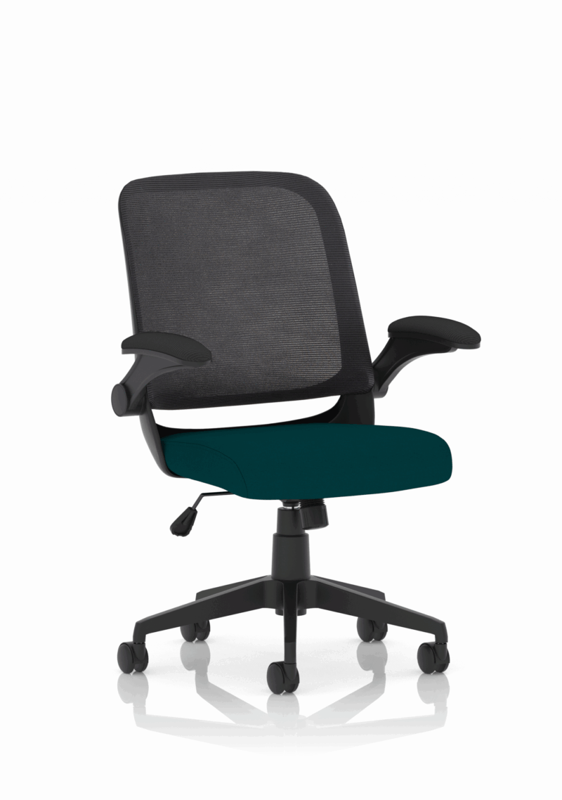 Team Task Operator Mesh Chair With Folding Arms - Image 11