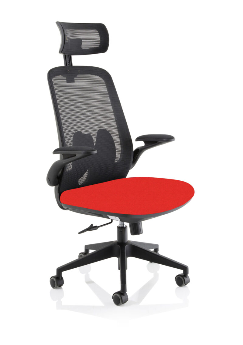 Alpha Executive Mesh Chair With Folding Arms - Image 9