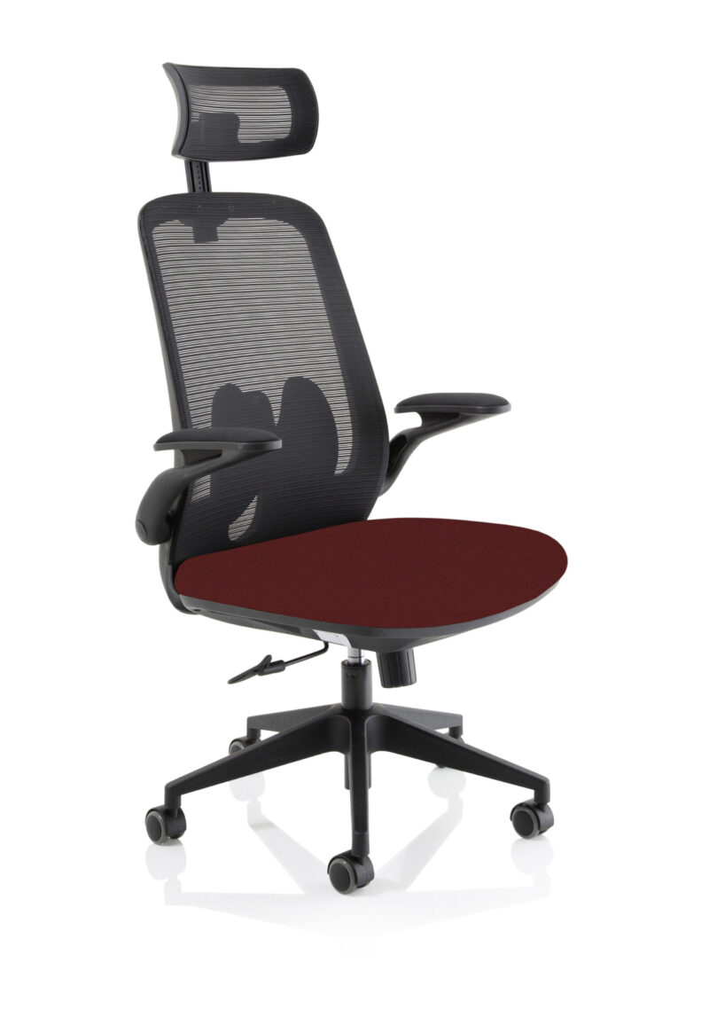 Alpha Executive Mesh Chair With Folding Arms - Image 10