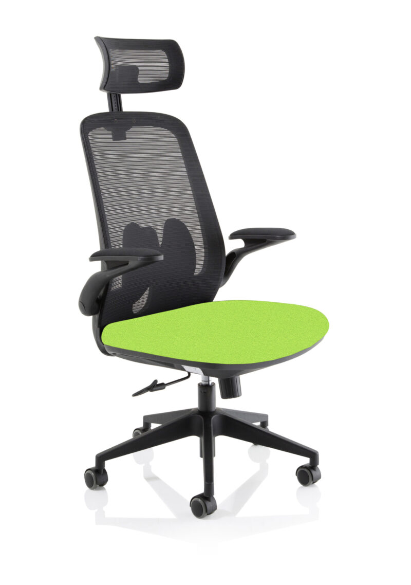 Alpha Executive Mesh Chair With Folding Arms - Image 12