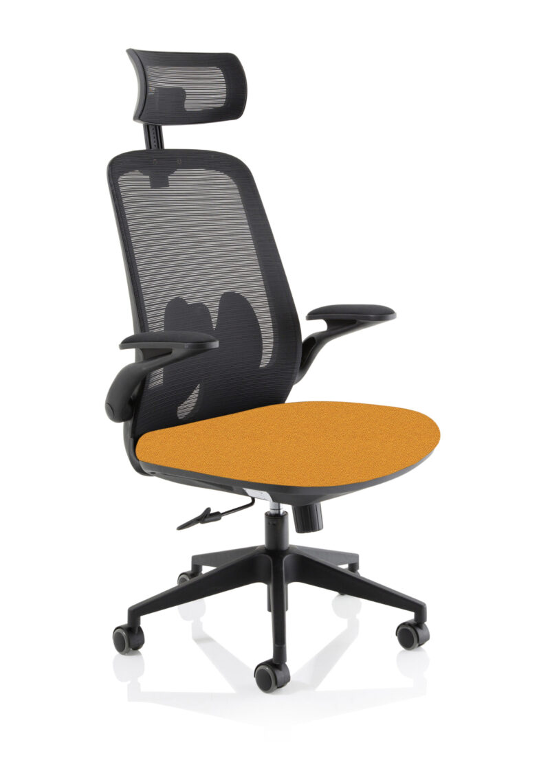 Alpha Executive Mesh Chair With Folding Arms - Image 13