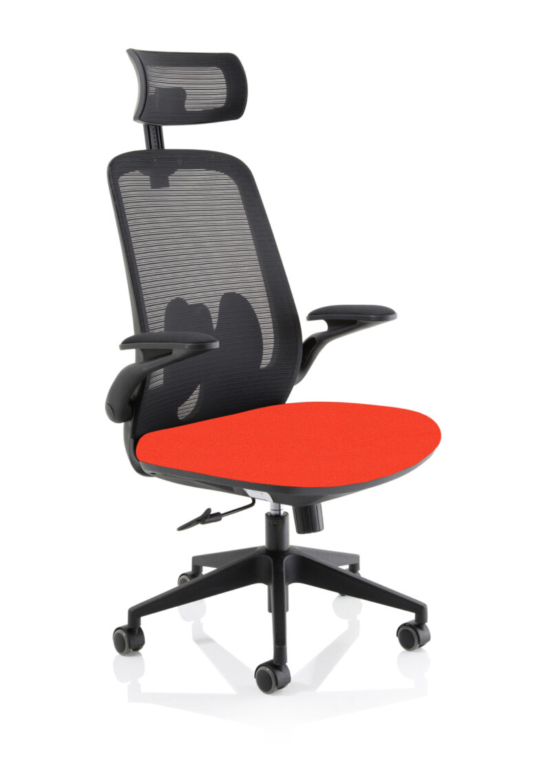 Alpha Executive Mesh Chair With Folding Arms - Image 15