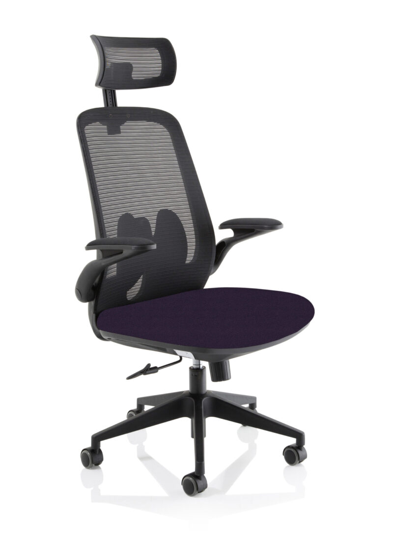 Alpha Executive Mesh Chair With Folding Arms - Image 16