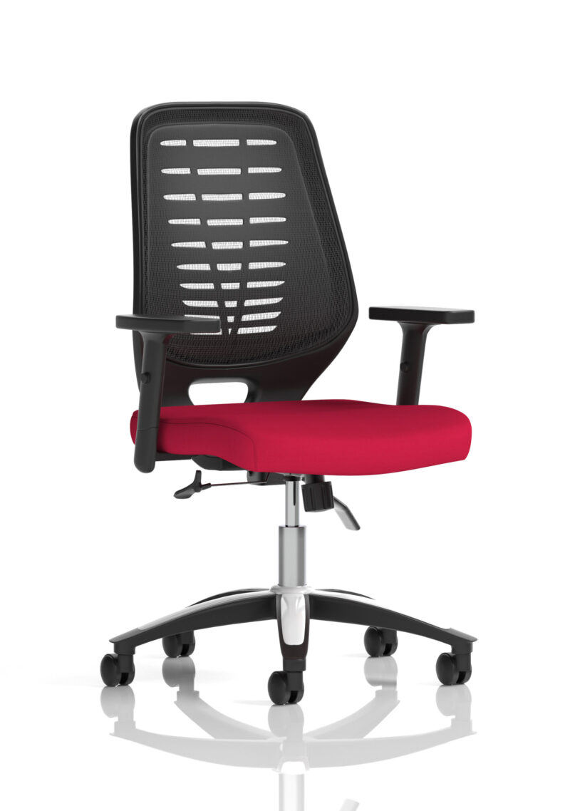 PassPro Medium Mesh Back Task Operator Office Chair with Arms - Image 8